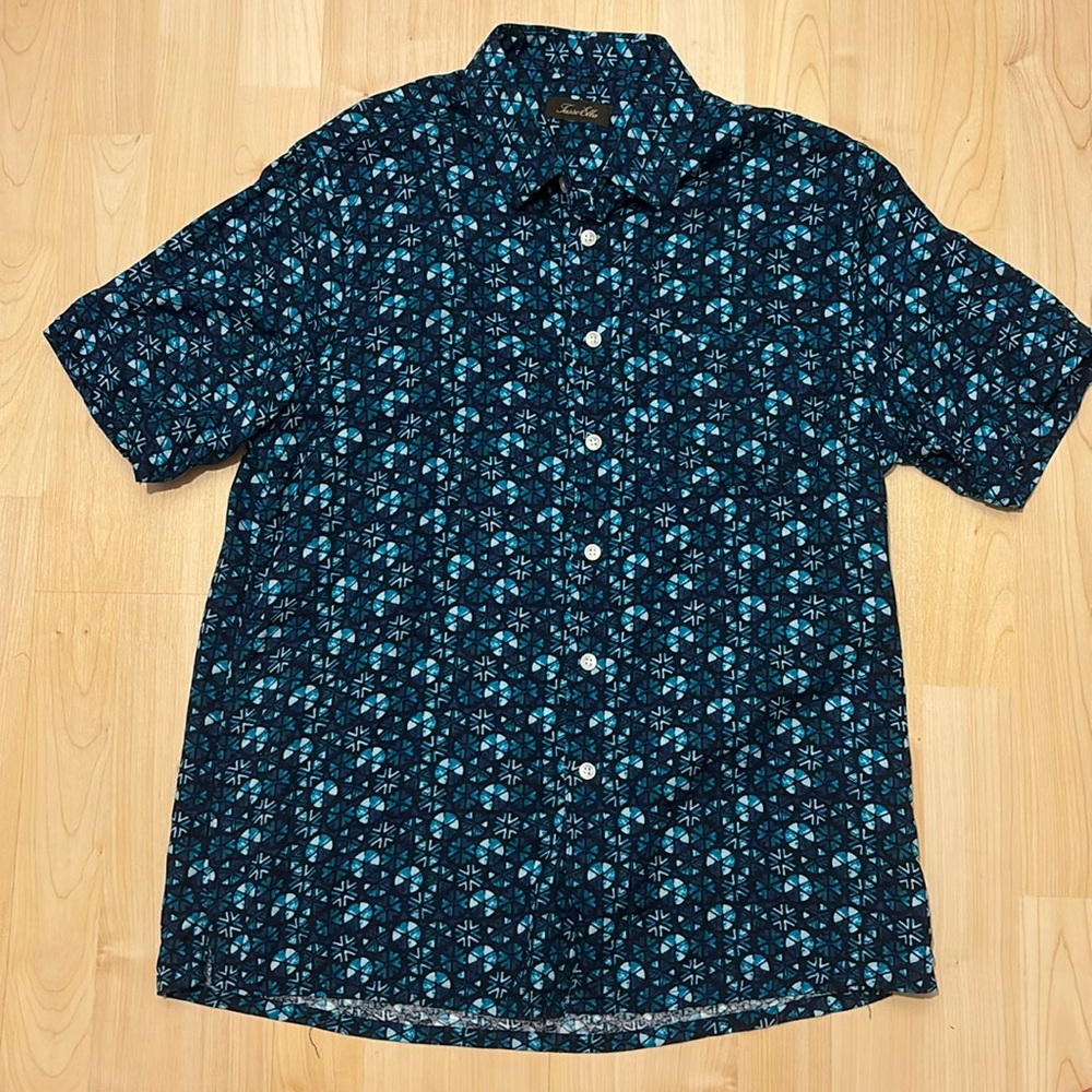 Blue Patterned Button Down - image 1